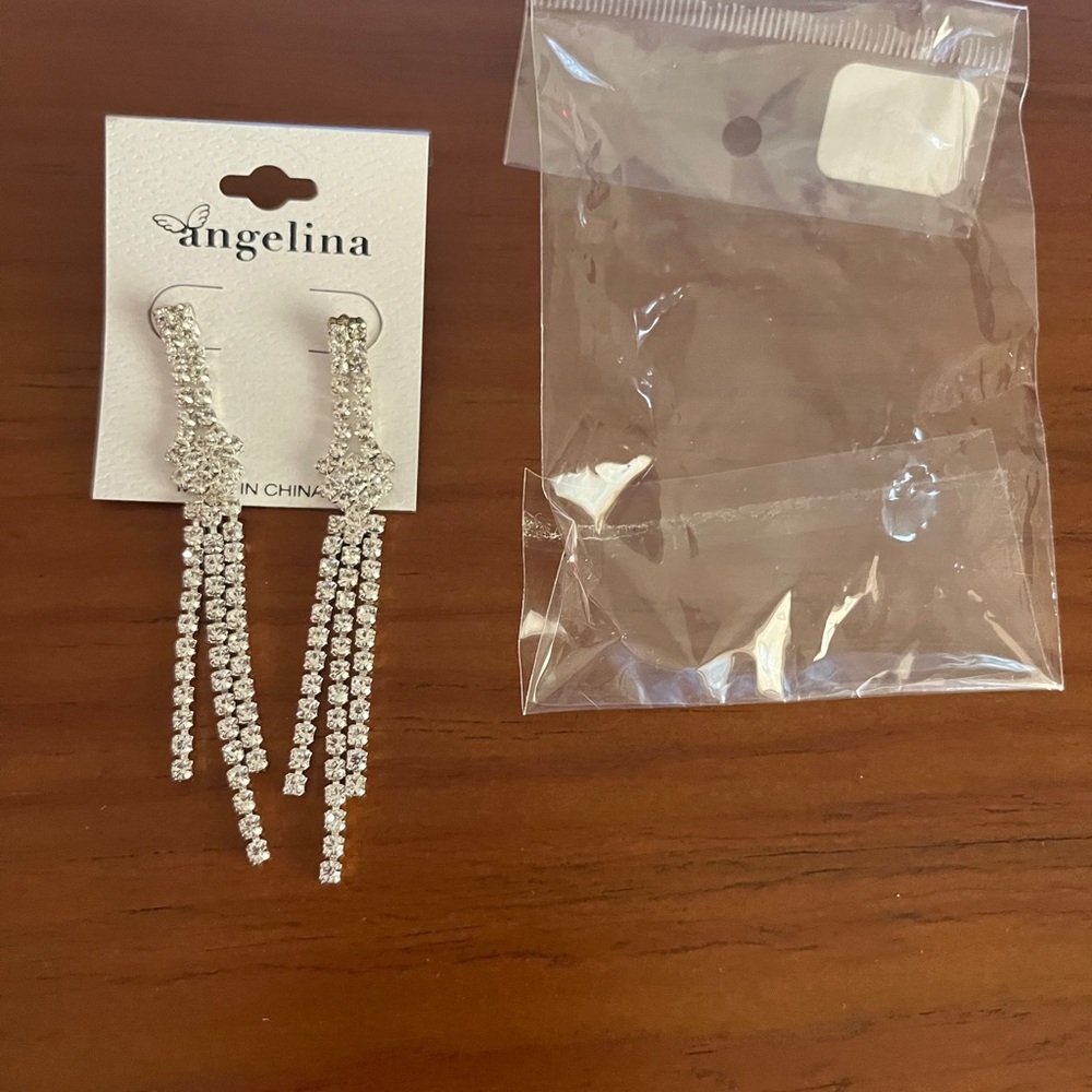 Asymmetric Crystal Long Drop Earring